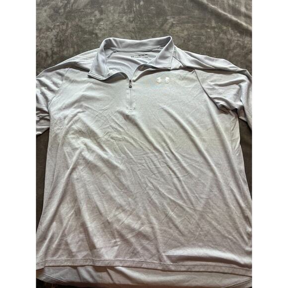 Under Armour Golf Long Sleeve Shirt 1/4 Zip Men Sz XXL Grey - Picture 1 of 4